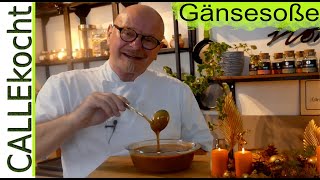 Braune Soße zum Gänsebraten kochen Anleitung und Rezept [upl. by Alvin]