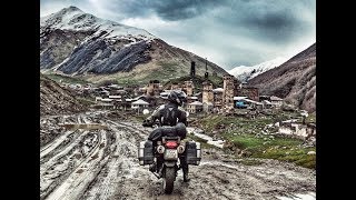 Ushguli to Mestia Georgia May 2017 Off Road Adventure Motorcycling [upl. by Xam]