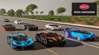 BUGATTI SPEED EVOLUTION COMPARISON 3D  Fastest BUGATTI 3d comparison [upl. by Denna708]