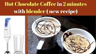 HOT CHOCOLATE COFFEE with BLENDER recipe in 2 minutes  INSTANT COFFEE WITH BLENDER [upl. by Einneb]