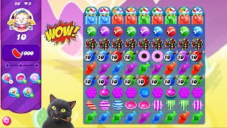 CANDY CRUSH SAGA COMBO PARTY 🔥🔥🔥 COLLECTING 1000 RED CANDIES 🍬  SPECIAL LEVEL 50 [upl. by Gorden]