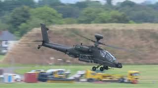 THREE BOEING AH64E APACHES DEPARTING BIRMINGHAM AIRPORT 270824 [upl. by Nagaer72]