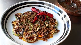 Grilled Squash with Chorizo Vinaigrette  Pattypan Squash with Hot Chorizo Dressing [upl. by Netloc]