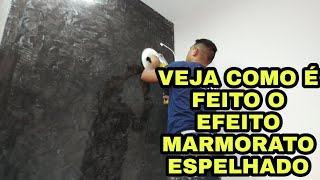 COMO FAZER EFEITO MARMORATO NA COR PRETO INTENSSO DA SUVINIL imitação do stucco veneziano dicas [upl. by Sillyrama]