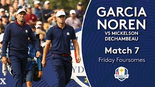 GarciaNoren vs MickelsonDeChambeau  Friday Foursomes  2018 Ryder Cup [upl. by Nahtanohj]