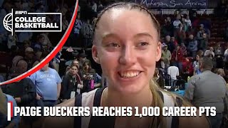 Paige Bueckers reaches 1000 career points at UConn 👏  ESPN College Basketball [upl. by Betteanne]