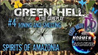 Mining and Smelting Iron Ore in Spirits of Amazonia survival crafting Gameplay with Bluebell Part 4 [upl. by Nauqad295]