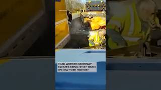 Road worker estates being hit by a truck [upl. by Watt393]