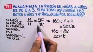 PROBLEMAS SOBRE RAZONES MATEMÁTICAS  PARTE 1 [upl. by Sachs]