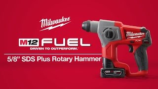 Milwaukee® M12 FUEL™ 58quot SDS Plus Rotary Hammer [upl. by Atkins236]