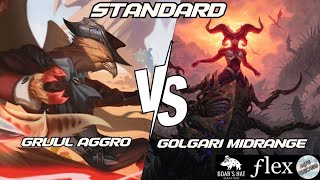 Gruul Aggro VS Golgari Midrange MTG Standard [upl. by Nwahsed]