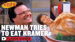 Newman Tries To Eat Kramer  The Butter Shave  Seinfeld [upl. by Doxia]