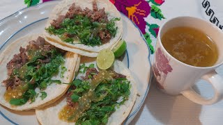 TACOS de CHAMBARETE Chamorro de Res  Una receta FÁCIL y CASERA para compartir [upl. by Tortosa]