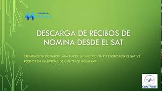 Descarga de recibos de nominas desde el SAT para conciliación 2019 [upl. by Annehs720]