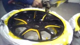 How to Paint Rims  Stripe Color Change [upl. by Malva]