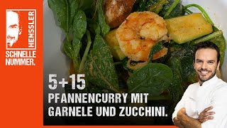 Schnelles 5  15 Pfannencurry mit Garnele und Zucchini Rezept von Steffen Henssler [upl. by Bekah]