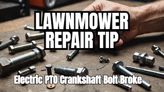 Bolt Broke Off In The Crankshaft On A Lawnmower Now What [upl. by Janik923]