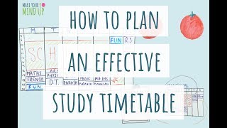 How To Make An EFFECTIVE STUDY TIMETABLE  Revision Timetable  Productivity [upl. by Yelyak]