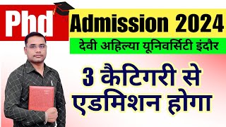 DAVV Phd Admission Notice 2024  Phd Admission 2024 [upl. by Long]