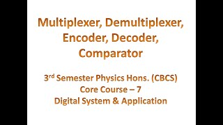 Multiplexer Demultiplexer Encoder Decoder [upl. by Teraj]