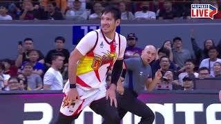 June Mar Fajardo backtoback threes  PBA Season 48 Commissioners Cup [upl. by Enimzzaj]