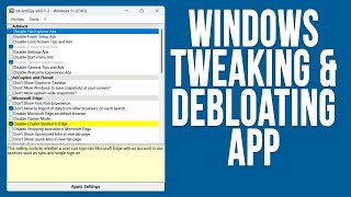 Tweak amp Debloat Your Windows Installation with XD AntiSpy [upl. by Nomrej]