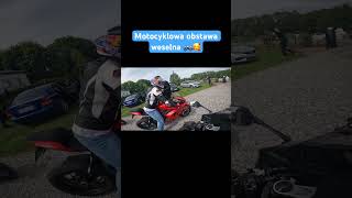 Motocyklowa obstawa weselna 🏍️🥰 motocykl motocyklista ducati motocykle obstawaweselna moto [upl. by Stanfield]