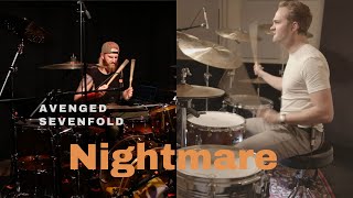 Avenged Sevenfold  Nightmare  Dual Drum Cover [upl. by Kindig465]