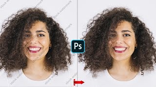 How to remove watermark only take 2 minutes in Photoshop [upl. by Ronny88]