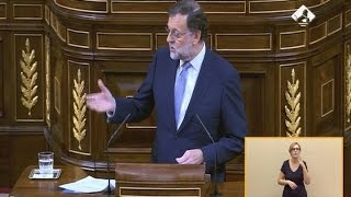 Sesión de Investidura  Rajoy responde a Sánchez  31 de agosto 2016 [upl. by Alfons]