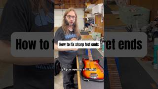 How to fix sharp fret ends on your fretted instrument guitartech workingwednesday guitarrepair [upl. by Ekud]