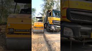 Mini roller amp Dumper working 🤣💯😭 roller jcb dumper tractor [upl. by Beauchamp]