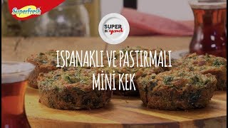 Ispanaklı ve Pastırmalı Mini Kek [upl. by Lenahtan]