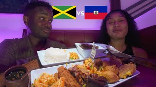 Jamaican first time trying Haitian Food 🙂‍↕️ [upl. by Cornelia470]