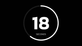 45 Second Countdown Timer with Animated Circle  4K Black Screen  100 FREE [upl. by Bozovich479]