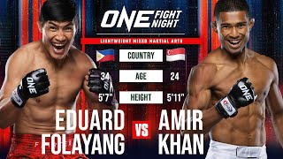 Intense MMA Rivalry 🔥 Eduard Folayang vs Amir Khan Full Fight [upl. by Ezra]