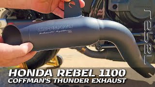 Installing Coffmans Thunder Exhaust on Honda Rebel 1100 [upl. by Ajdan]