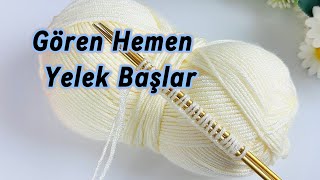 Yelek Örneği  Yelek Modeli örgü yelek yelekörneği knitting crochet [upl. by Gunas]