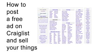 How to post ads on Craigslist [upl. by Diskson]