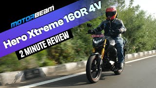 Hero Xtreme 160R 4V  Quick n Fast Review  MotorBeam [upl. by Irena116]