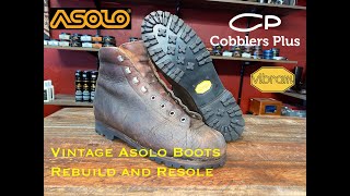 Vintage Asolo Hiking Boots Recrafted and Resoled with Vibram Lug Soles [upl. by Onimixam]