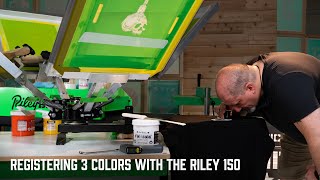 Riley Hopkins 150 Press How To Register And Print A 3 Color Design [upl. by Norehs]