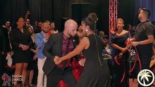 Ataca y La Alemana  Bachata social dancing  Tampa Salsa amp Bachata Festival 2018 [upl. by Hpejsoj]