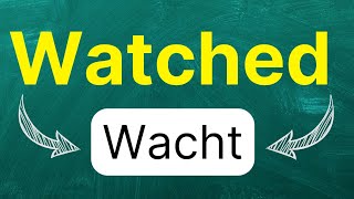 Cómo pronunciar quotWatchedquot quotVistoquot en inglés Americano con ejemplos [upl. by Aubrie]