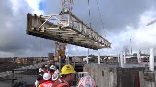 SR 520 Pontoon Construction  Cycle 5 floatout [upl. by Orwin]