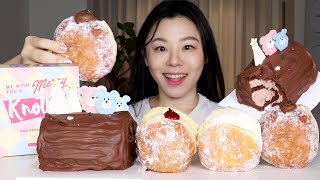 ASMR Cream Donut amp Cake Mukbang 노티드도넛 먹방🍰 노티드 케이크 도넛 추천 Bread Dessertドーナツ roti donat doughnut 크림빵 [upl. by Enibas135]