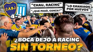 REACCIÓN CON LOS HINCHAS  BOCA 42 RACING [upl. by Ahsil186]