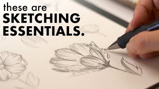 How to sketch flowers before you paint [upl. by Ailasor]