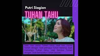 Tuhan Tahu Pujian Dan Penyembahan Putri Siagian shorts [upl. by Nettle]