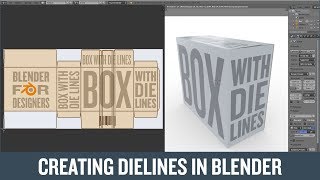 Creating Dielines for a Box in Blender [upl. by Nonnelg]